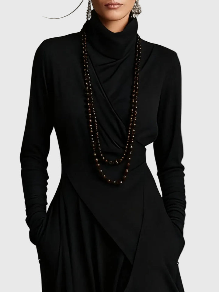 Paars | Plissé maxi-jurk