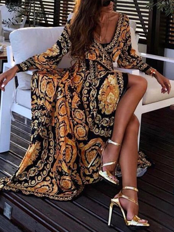 Faye - Boho jurk met print