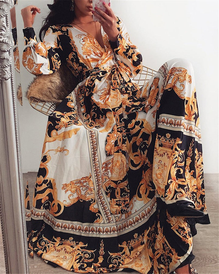 Faye - Boho jurk met print