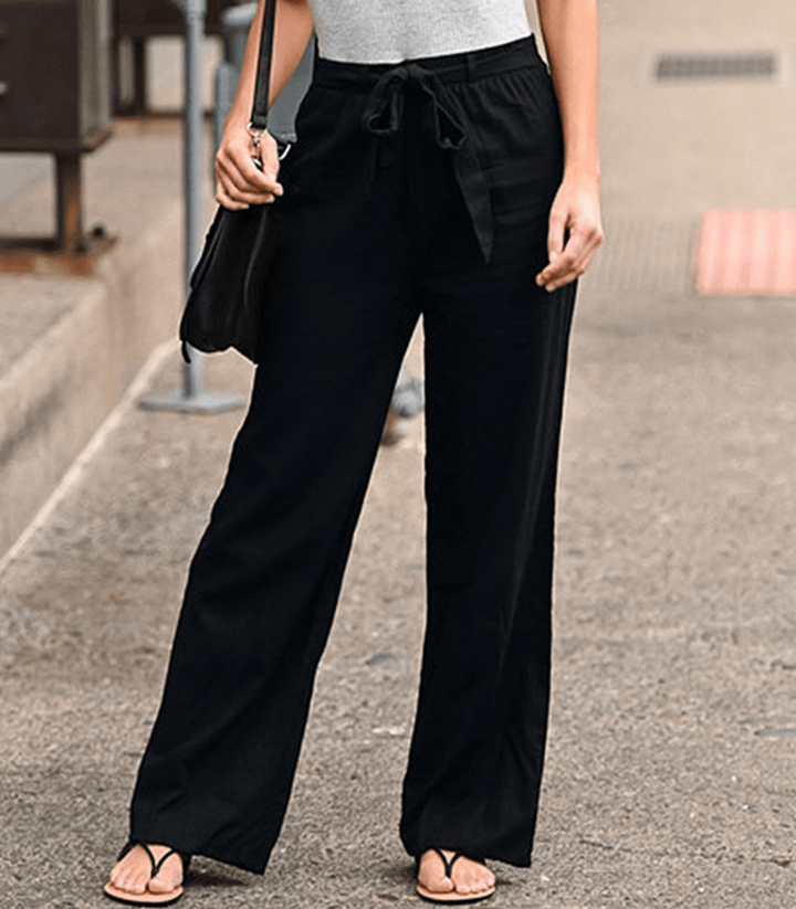 Joleen - Dames loungebroek met koord en elastische taille