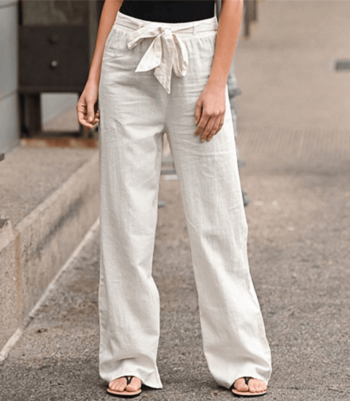 Joleen - Dames loungebroek met koord en elastische taille