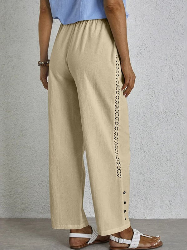 Shania - Relaxte broek met knopen