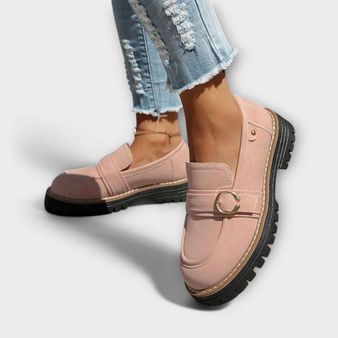 Lora™ | Casual loafers met ronde neus