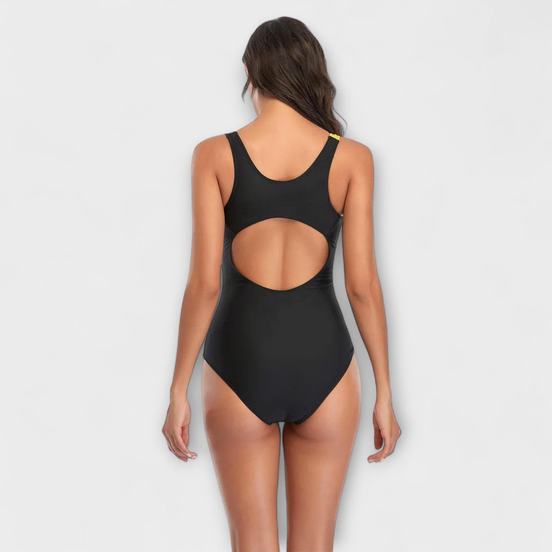 Sportief badpak met open rug