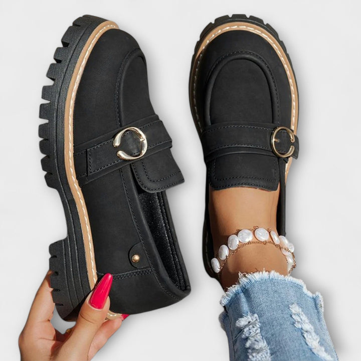 Lora™ | Casual loafers met ronde neus