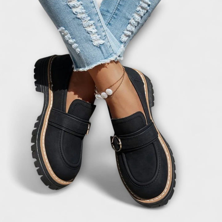 Lora™ | Casual loafers met ronde neus