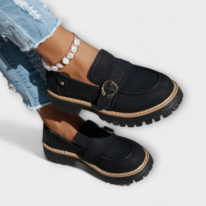 Lora™ | Casual loafers met ronde neus