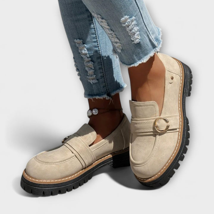 Lora™ | Casual loafers met ronde neus