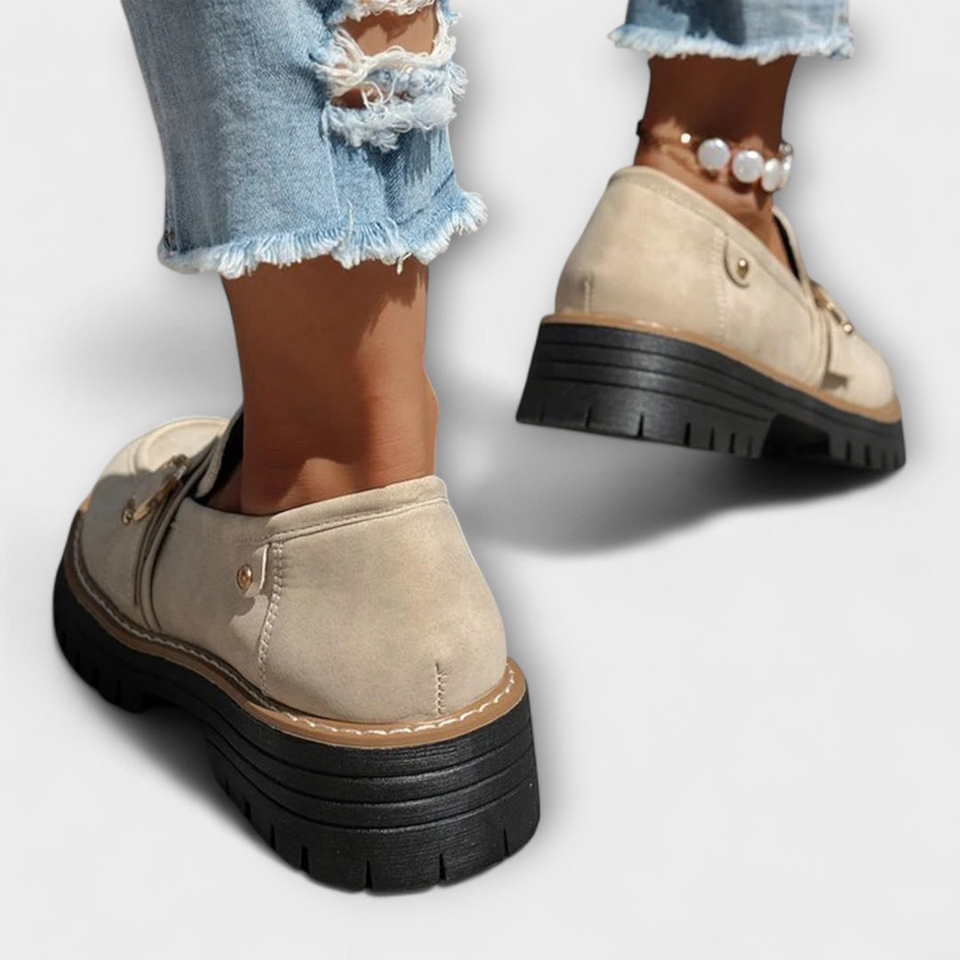 Lora™ | Casual loafers met ronde neus