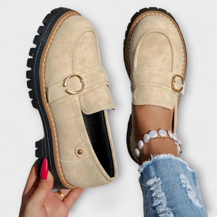 Lora™ | Casual loafers met ronde neus
