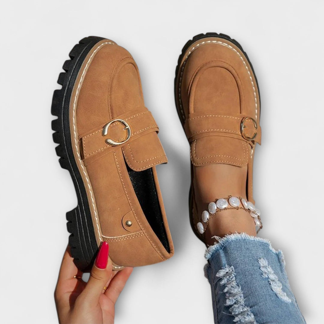 Lora™ | Casual loafers met ronde neus