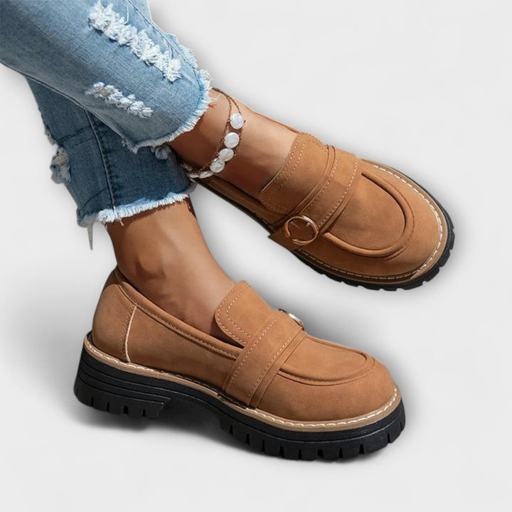 Lora™ | Casual loafers met ronde neus