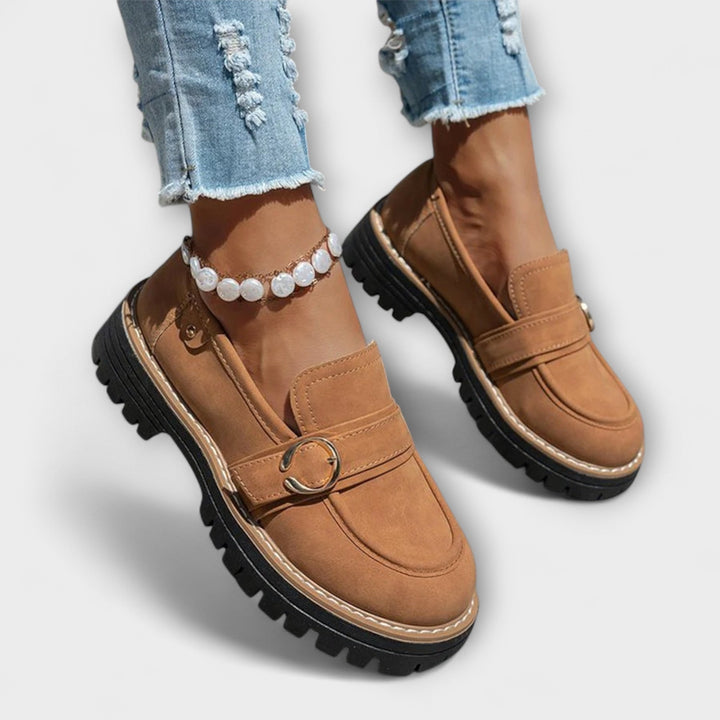 Lora™ | Casual loafers met ronde neus