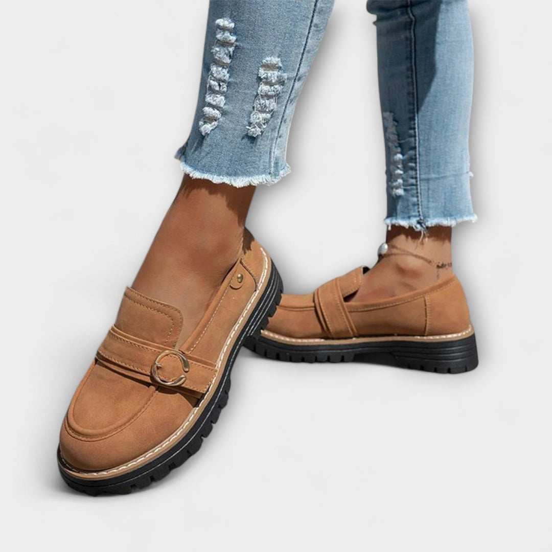 Lora™ | Casual loafers met ronde neus