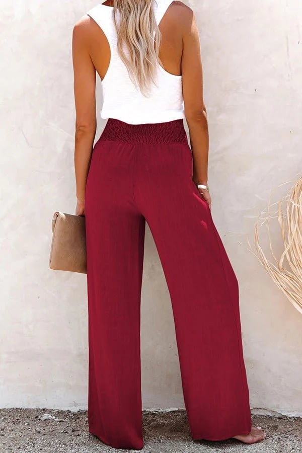 Riana - Relaxte broek met hoge taille