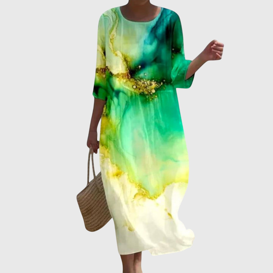 Hayley™ | Elegante maxi-jurk met bloemenprint