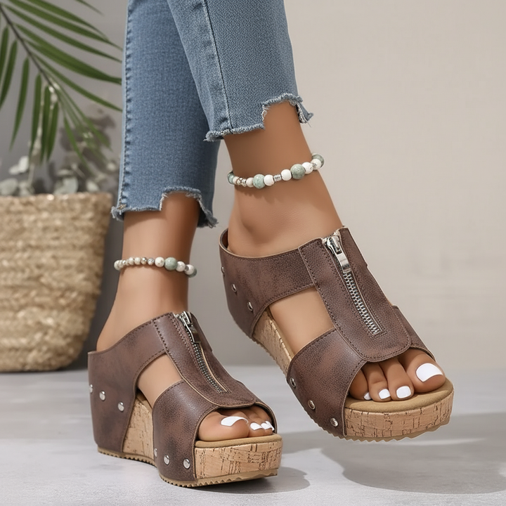 Anouk | Trendy sandalen met sleehak