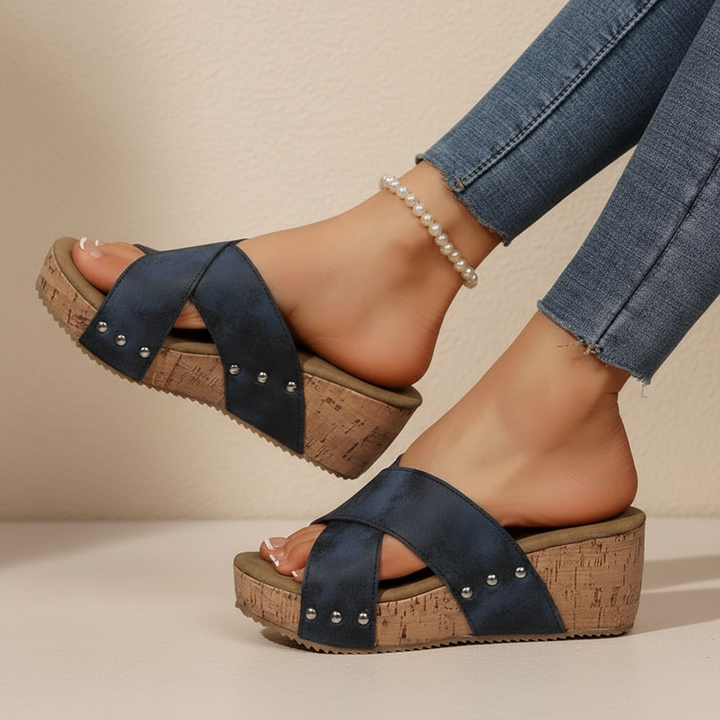 Doutzen | Bohemian sandalen met sleehak