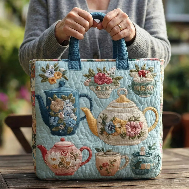 Gewatteerde tas - Bloemenpatroon