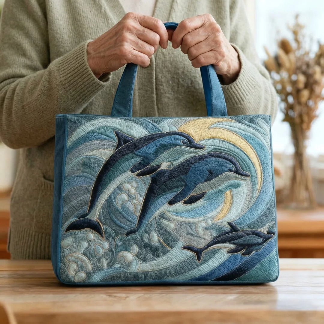 Handgemaakte tas - Dolfijn van de Oceaan