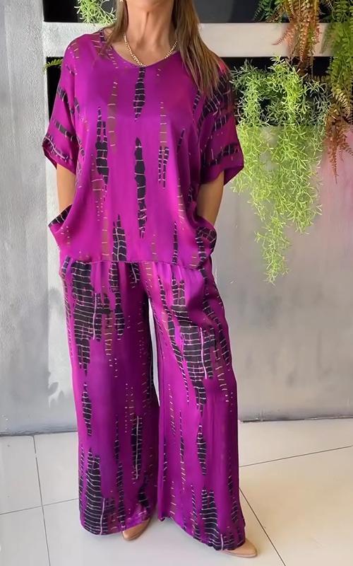 Marie - Casual set met print