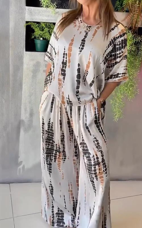 Marie - Casual set met print