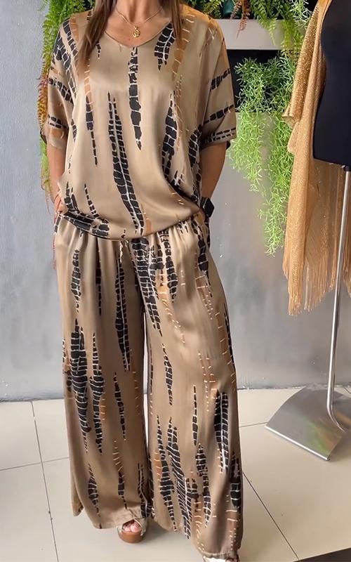 Marie - Casual set met print