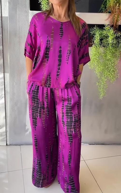 Marie - Casual set met print