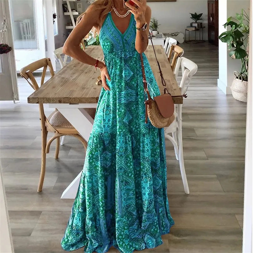 Gweneth - Mouwloze boho jurk