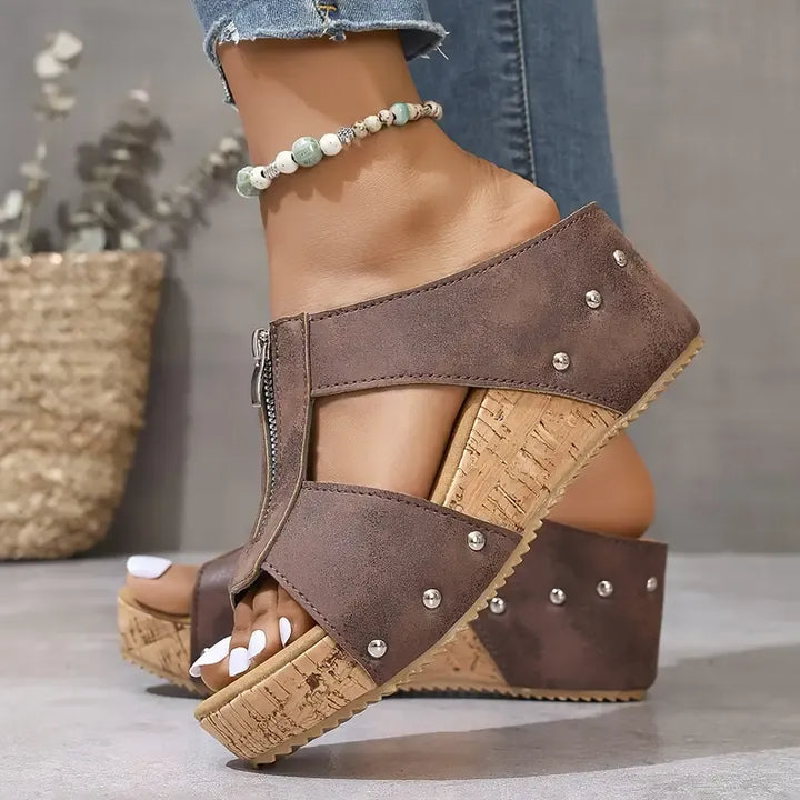 Anouk | Trendy sandalen met sleehak
