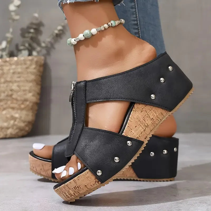 Anouk | Trendy sandalen met sleehak