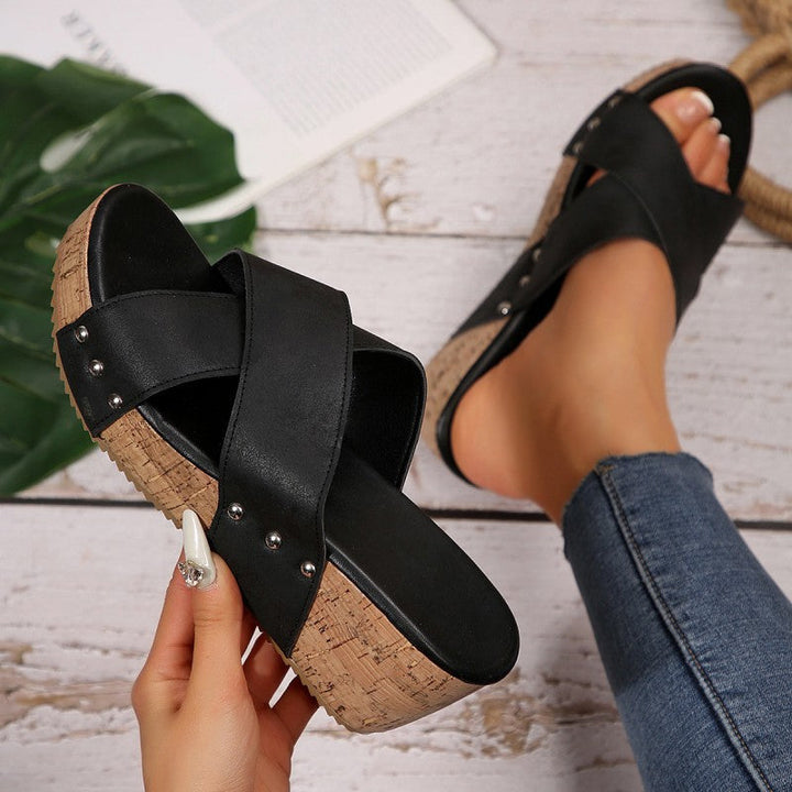 Doutzen | Bohemian sandalen met sleehak