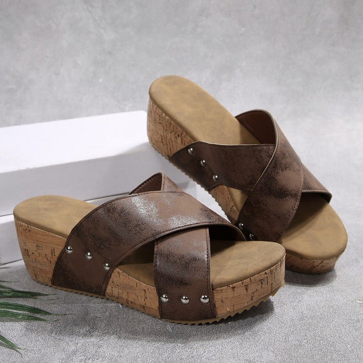 Doutzen | Bohemian sandalen met sleehak