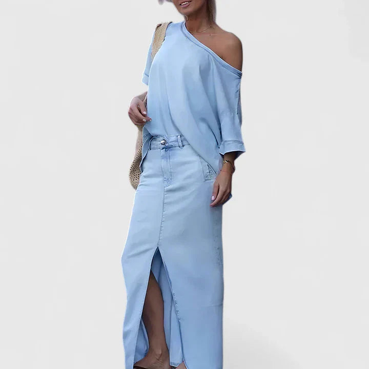 Averlynn | Set met elegante maxirok