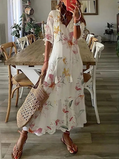 Michaela - Boho jurk met buikbedekking