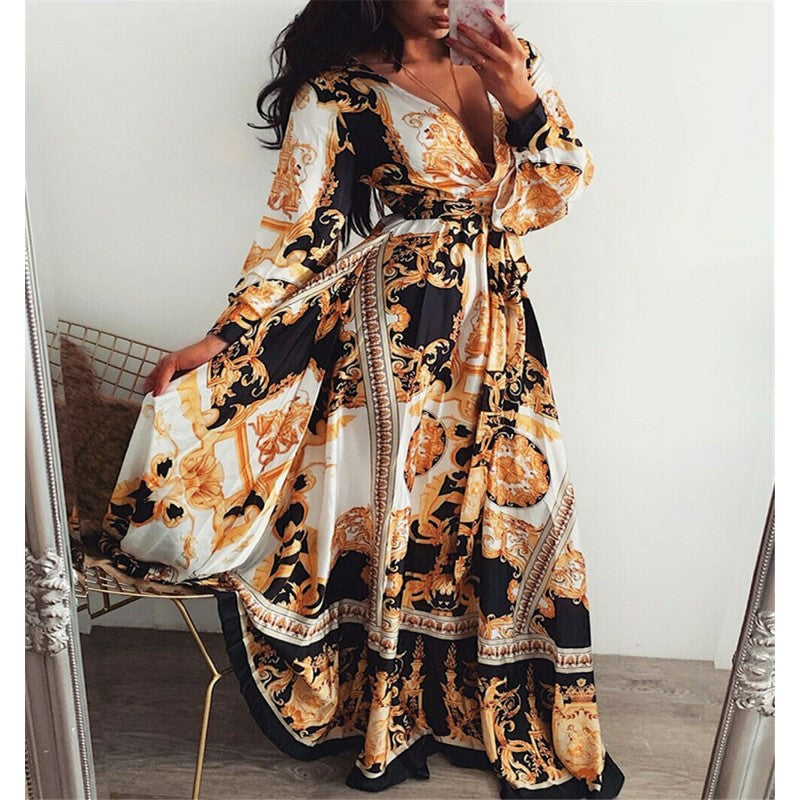 Faye - Boho jurk met print