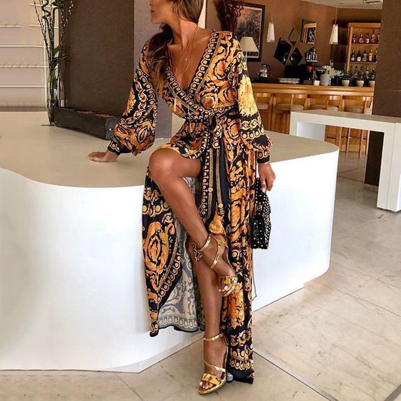 Faye - Boho jurk met print